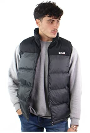 Schott Nyc Utahv, Gilet imbottito in spugna Uomo, Grigio (Antracite), XL