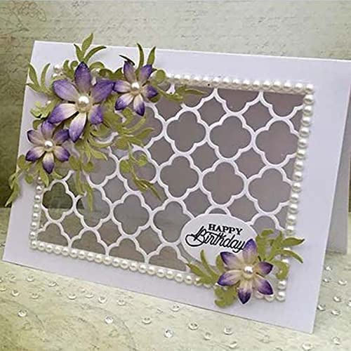 Cutting Dies for Card Making,Cutting Dies Cut Stencils for DIY Scrapbooking Photo Album Decorative Embossing Paper Dies for Card Making Templated (Grid Frame Background)