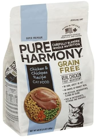 Pure Harmony, Cat Food, Grain Free, Chicken & Chickpea Recipe , 3 LB
