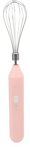 Forniture per Bar da con Montalatte Portatile in Acciaio Inossidabile con Frullino per le Uova Elettrico Portatile a Ricarica USB (Rosa)
