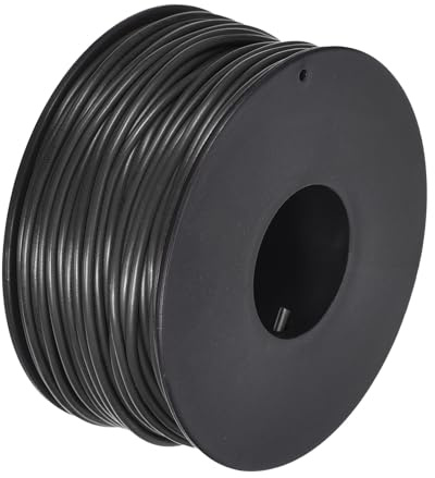 QUARKZMAN Filo 22AWG Calibro 22Filo Intrecciato in PVC Cavo Collegamento, Cavo Elettrico UL1007 Bobina Filo Rame Stagnato 30M/100 Piedi Nero per Collegamenti Interni, Marino