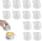 LOPYXBR 12 PCS Small Milk Jug 110ml White Ceramic Milk Creamer Pitcher, Mini Milk Jug 110ml for Coffee, Sauce Pots, Sugar Pot Cream Jug for Home Kitchen Office Coffee Bar(110ML/3.8oz)