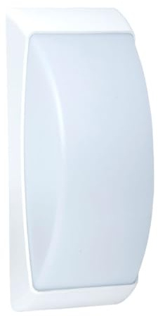 Vetrineinrete® Applique a parete per esterno lampada da muro per balconi terrazzo plafoniera attacco E27 bianco IP54
