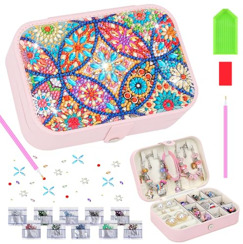 Hysagtek Diamond Painting - Set di gioielli fai da te per ragazze di 8 anni, regalo di compleanno, set creativo, pittura con diamanti per bambini, adulti, regalo di compleanno per ragazze dai 7 ai 12