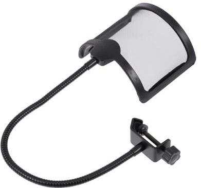 UPKOCH 1 pieza Filtro Antiviento para Micrófono Profesional Pantalla de Prevención de Salpicaduras Accesorio de Grabación Reutilizable y Duradero Negro