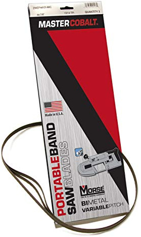 Morse Master Cobalt Bi-Metal Portable Band Saw Blade 44 7/8 x 1/2 x .020 14/18 TPI 3/Box (001182 / ZWEP441418MC)