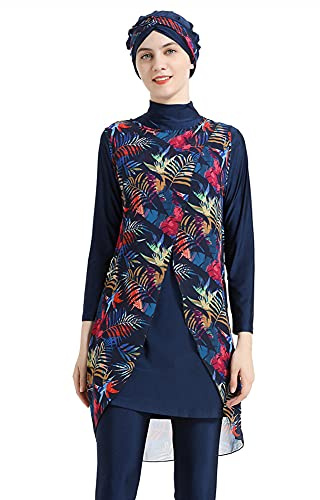 nadamuSun Maillots de Bain Musulman Femmes Filles Maillot de Bain Muslim Swimwear Filles Dames Modeste Couverture complète Beachwear Burqini Burkini