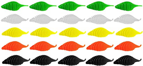 25 FTM Omura Baits Pongo 6,5cm 3,2g Knoblauch - Forellenköder Angelset, Gummiköder zum Forellenangeln, Jigs für Forellen