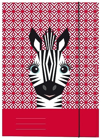 Herlitz 50040353 Sammelmappe A4 Cute Animals Zebra, 1 Stück, mehrfarbiig