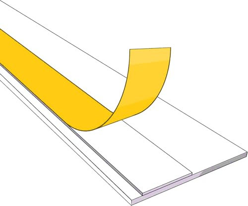 NOBILY Fensterleiste 20mm mit Lippe / 25 Meter Meter/PVC - Fensterleisten Flachleisten Kunststoffleisten Profileleisten Abschlussleisten Zierleisten zur Fenster Montage