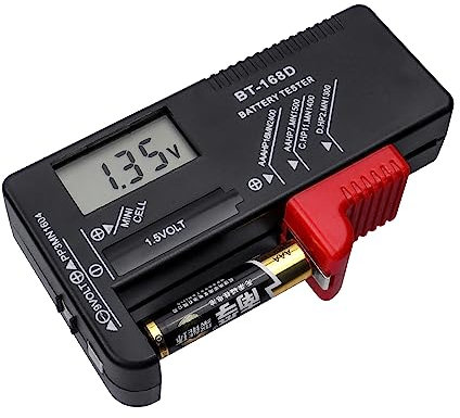 Mesee Digitaler LCD Batterietester, Batteriemessgerät, Battery Checker, Batterieprüfer für 1,5V und 9V Batterien, Haushalt Ziffern Zeigen Batterie Tester, Einfach zu Tragen und Ablesbare