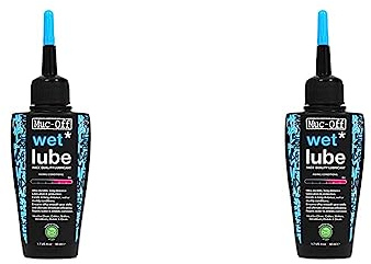 Muc-Off 867US Wet Chain Lube, 50 Millilitres - Biodegradable Bike Chain Lubricant, Suitable For All Types Of Bike - Formulated For Wet Weather Conditions, Black (Pack of 2)