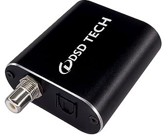 DSD TECH SH-AU01B USB zu optischer Audio Adapter Unterstützt USB zu TOSLINK Koaxial und 3,5 mm Klinke
