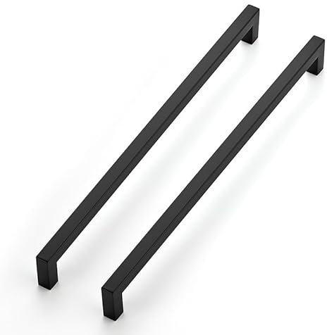 Ravinte 5 stycken skåphandtag 320 mm möbelhandtag svarta handtag för köksskåp skåphandtag fyrkantiga handtag möbler rostfritt stål dörrhandtag för kökshandtag