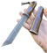 Obespina Coltello Lama Fissa Lama Tanto Acciaio Damasco Giapponese Suminagashi San Maï Campeggio Fodero Integrale Legno Regalo Uomo Collezione Artigianato Caccia Pesca EDC Esterno Forgiato