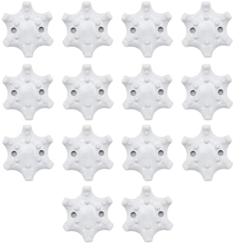 VONNST 14Pcs White/Black Golf Shoe Spikes Soft Spikes Fast Twists Replacement Cleats Training Aids Golf Shoes Accessory (White)