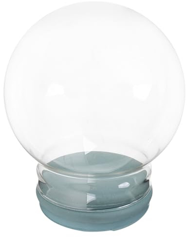 SEWACC Kit de globo de nieve de vidrio de 120 mm, tapa de globo de agua vacía para decoración del hogar y manualidades, bola de cristal de repuesto