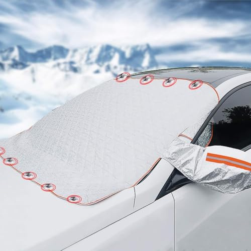 VAPORVERSE Copertura Parabrezza Auto per Peugeot 208 II I 2019-2024, Magnetico Telo Antigelo per Parabrezza Copri Parabrezza Auto Ghiaccio Inverno Pieghevole