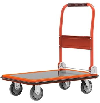 Handkarre, Einkaufswagen, Haushaltswagen, Transportanhänger, Leichter Flachbettanhänger, leiser, Faltbarer Express-Lieferanhänger,Transportwagen(L)