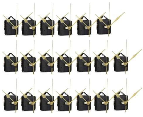 NIZEAMI 20Pcs DIY Silent Movement Spindle Hands Wall Quartz Clock Movement Mechanism Repair Tools Part Clock Kit