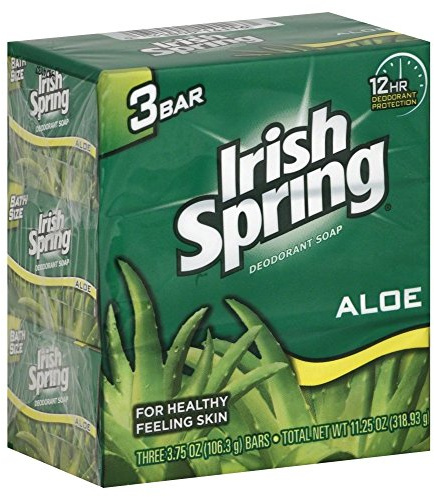 Irish Spring Aloe Mist Deodorant Bath Bar, 3.7 oz, 3 ct x 3 Packs (Total of 9 Bars of Soap/Packaging May Vary)