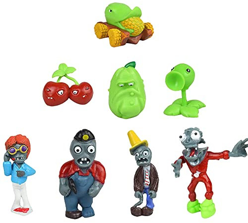 Figuras de Adorno para Tartas Plantas contra Zombies Cumpleaños Tarta Figures Plants vs Zombies Decoración para Tartas Figures Juguetes