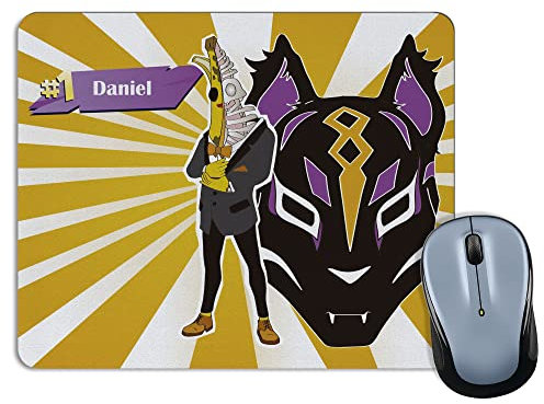 Gaming Mousepad. Personalisiertes Mauspad. Custom Mousepad. Unterseite aus rutschfestem Gummi. Personalisierte Geschenke. 18x22cm. Gamer Diverse Modelle. Banana Fortnite