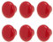 Tsnamay Keramik-Schrankknäufe, rot, 3,1 cm, Vintage-Türknäufe, Schublade, Kommode, Schrank, Ziehgriffe für Zuhause, Küche, mit Schrauben, 6 Stück