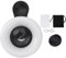 15X Macro Lens with Mini Clip Ring Light, Portable Rechargeable Dimming, for Phone Camera, 2800 to 6500K Phone Ring Fill Light Lens, for TIK Tok, Vlog, Photography, Video Recording (Black)