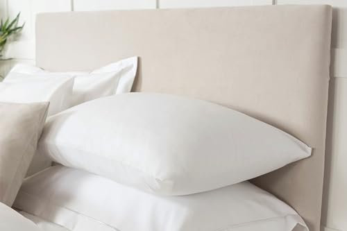 Belledorm Kopfteil-Wickeltuch – verwandelt ein trist aussehendes Kopfteil – luxuriöses Wildlederimitat – 90 cm Höhe (Leinen, Super-Kingsize-Bett)