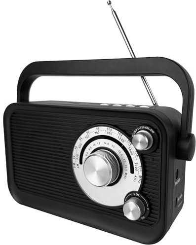 Tendak Radio Portátil, Radio a Pilas FM/Am/SW con Excelente Señal, Fuente de Alimentación y a Pilas, Transistores Radio con Bluetooth/USB/TF, 5W Altavoz Grande