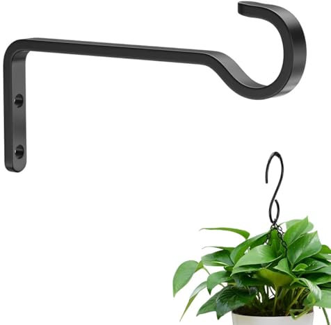 SIRLOMU 1 Pièce Crochet de Plantes, Crochet Suspendu, Crochet de Mur en Fer, Crochet Suspendu pour Pots de Fleurs, Nids d'Oiseaux, Lampions, Mobiles, Lampes Murales (18cm)