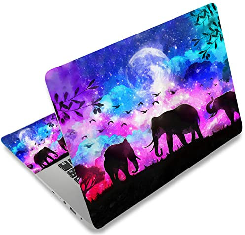icolor Laptop Skin Sticker Decal 12 13 13.3 14 15 15.4 15.6 inch Personalized Universal Notebook Vinyl Skin Stickers Cover Art Decal Computer Protector (elephant)