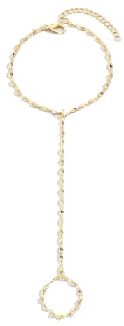 TELAIN Gold Bracelet Ladies Elegant Hand Chain With Tarnish-Resistant Materials, Versatile Gold Jewellery For Any Occasion, Ideal As A Gift For Women