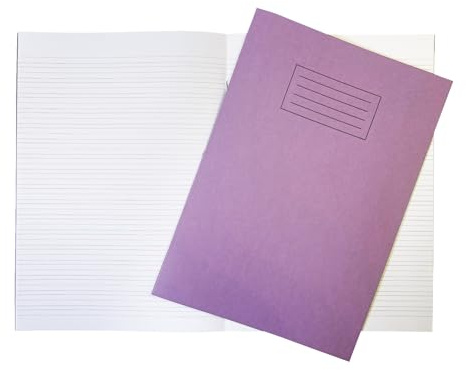 Janrax A4 Purple 40 Page Handwriting Book Exercise Book WF Paper with 225gsm Manilla Cover