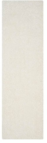 Safavieh Tappeto Shag per Soggiorno, Sala da pranzo, Camera da letto - Luxe Shag Collection, A Pelo Lungo, Avorio, 69 X 183 cm