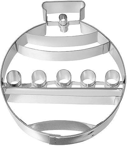 Birkmann 1010699410 Ausstechform Christbaumkugel, 10,4 cm, Kunststoff, Grau, 5 x 3 x 2 cm