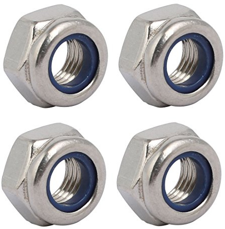 sourcing map Tuercas Hexagonales M8 x 1mm 4Pcs | Acero Inoxidable 304, Rosca Métrica Fina