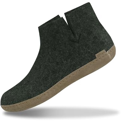 glerups dk G Ankle Shoe Mixte Adulte Pantoufles en Feutre,Chaussons, Vert (Forest),37 EU
