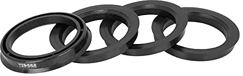 X AUTOHAUX Bague De Centrage 72.6 À 56.6 Mm Noir 4 Pcs Jantes Plastique