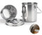 WENRERO Air Tight Brush Washer Portable Stainless Steel Brush Cleaner Artist Brush Washing Bucket Leak-Proof Wash Pen Barrel Pot with Lid & Handle & Filter Screen for Oil Painting Watercolour, Silver