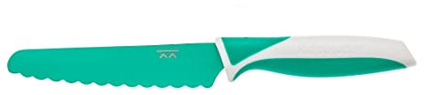 Kiddikutter Couteau d'entraînement (vert) – Léger et facile à prendre en main en acier inoxydable – Couteau sûr pour les enfants – Sans BPA – Passe au lave-vaisselle – 3 ans et plus