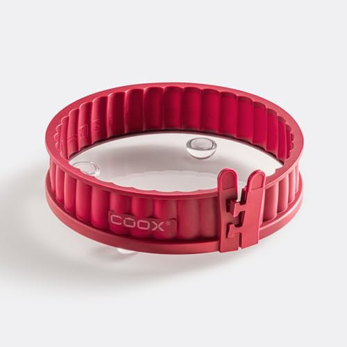 coox Molde para quiche con bandeja de cristal y patas de cristal, 18 cm (rojo), 1613301