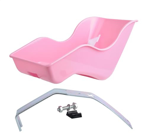 Genérico Asiento de Bicicleta para muñeca bebé: Bicicleta con Correa de Clip con Silla para muñeca bebé, Bicicleta Rosa con Silla para muñeca bebé para la mayoría de los Ciclistas