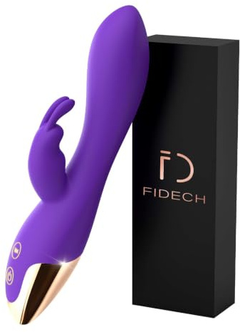FIDECH Rabbit Vibrator Sex Toyscouples for Couples Sex Toys Violet | Sex Toy Vibrators, 10 Vibration Modes Adult Toys Dildo, Silicone Vibrator for Woman, Adult Toy Stimulating Toys for Women