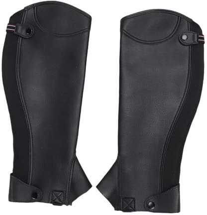 Fabater Mezzi Gambali Equestri in Microfibra, vestibilità Aderente, per Equitazione, Adulti, Protezione Leggera per Tibia per Cavalieri (XL)