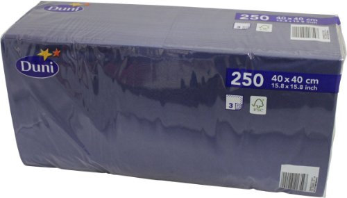 Duni 250 Zelltuch Servietten Dunkel-Blau 40cm x 40cm