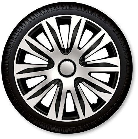 14 Zoll 15 Zoll 16 Zoll Radzierblenden/Radkappen Nardo Silber schwarz