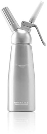 Nuvantee Cream Whipper (1-Pint) - Professional Aluminum Whipped Cream Dispenser With 3 Decorating Nozzles - Uses Standard N20 Cartridges (not included)