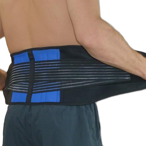 NeoPhysio Neoprene Double Pull Lower Back Support Lumbar Brace = XL